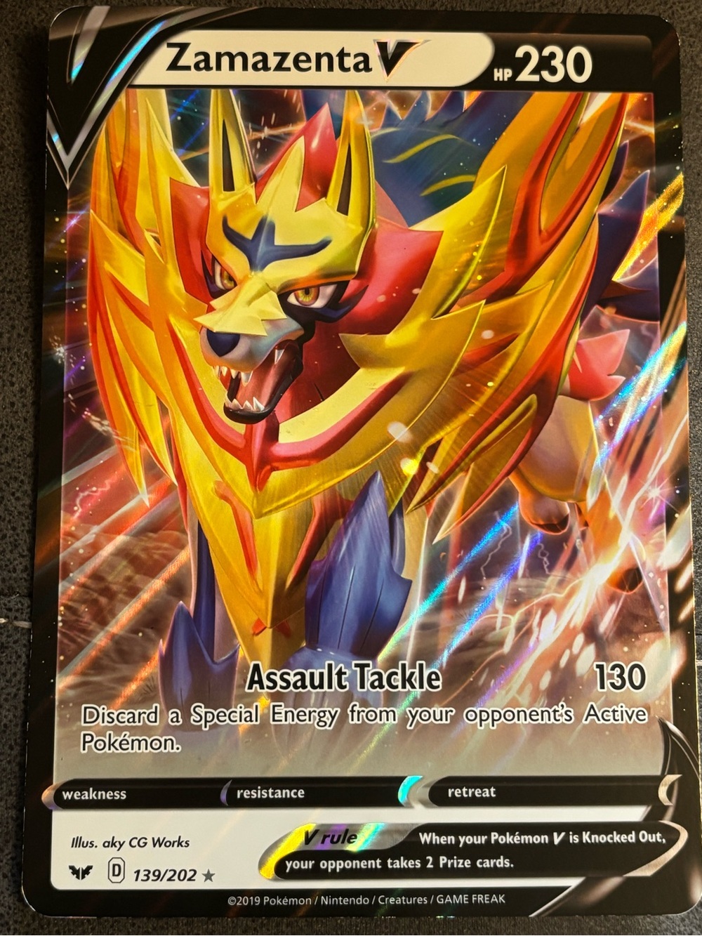 Zamazenta V JUMBO Pokemon Card